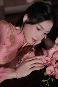 Elegant Vietnamese Volleyball Star Nguyen Thi Phuong Celebrates Lunar New Year in Stunning Traditional Ao Dai Fashion-2