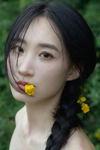 Elegant Art Photography Vol.9121 Featuring A Ji Yuan Zi: A Stunning Portrait Collection Amidst Blooming Yellow and Green Locust Flowers-8
