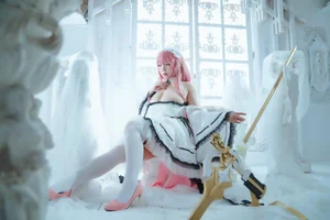 Stunning HMS Perseus Cosplay from Azur Lane - Beautiful Nurse Outfit and Aesthetic Anime Photography by No-Face Angel WY-1