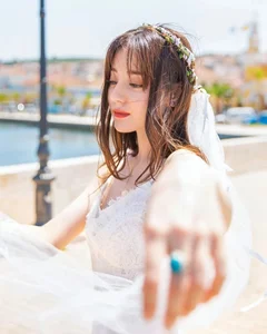Santorini Dream: Dilraba Dilmurat’s Ethereal Bridal Shoot and the Art of Self-Love-7