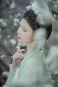 Ethereal Beauty of Wu Sui Sui in Art Language YiTuYu Vol.8876: A Spring Muse in Hanfu-0