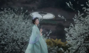 Ethereal Beauty of Wu Sui Sui in Art Language YiTuYu Vol.8876: A Spring Muse in Hanfu-10