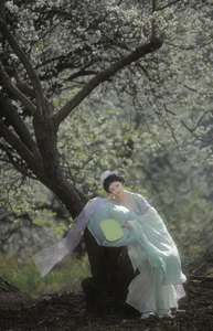 Ethereal Beauty of Wu Sui Sui in Art Language YiTuYu Vol.8876: A Spring Muse in Hanfu-15