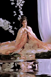 Ethereal Garden Portrait Photography: Art Language Vol.9116 Featuring Model Zhi on a Floral Swing – Aesthetic Outdoor Photoshoot Inspiration-1