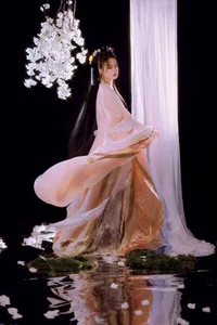 Ethereal Garden Portrait Photography: Art Language Vol.9116 Featuring Model Zhi on a Floral Swing – Aesthetic Outdoor Photoshoot Inspiration-12