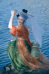 Stunning Spring Portrait Photography: YiTuYu Art Language Vol.9380 featuring Model Zhou Zhou in Ethereal Outdoor Settings-5