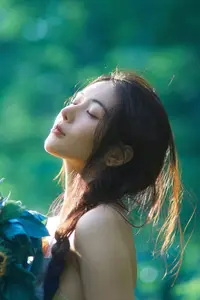 Serene Braided Beauty Bathed in Golden Sunlight-3