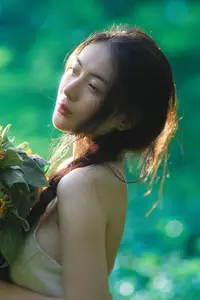 Serene Braided Beauty Bathed in Golden Sunlight-0