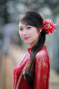Graceful Red Ao Dai: A Timeless Blend of Vietnamese Tradition and Modernity.-4