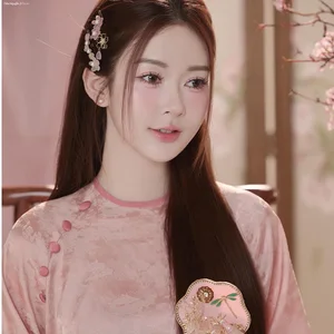 Graceful Muse in Pastel Pink Traditional Silk-11