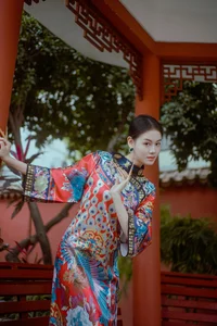 Timeless Elegance of Man Li by the Red Wall - YiTuYu Vol.8871-17