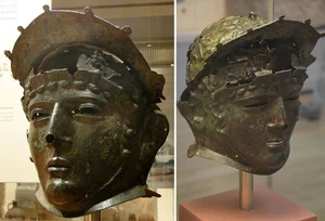 Rare Roman Ribchester Helmet: A Masterpiece of Ancient Bronze Artistry and Military History Found in Britain-3