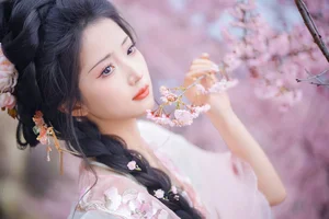 Ethereal Cherry Blossom Muse - YiTuYu Art Language Vol.8949 Tu Ya W-11