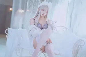 Coser Kurotia Kuro: Sweet Charm in Pure KEMOMIMI WHITE Lingerie (56P)-26