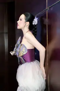 Radiant Actress in Elegant Stage Costume, Her Graceful Beauty Captivates Every Gaze on Stage.-10