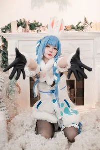 Enchanting Winter Magic with PoppaChan as Usada Pekora-5