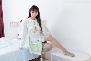 Chinese Model No.2323: Modern Hanfu Charm with Elegant Over-the-Knee Stockings & Flat Shoes-25