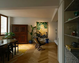 Warm 160m2 apartment for a young family transformed from a rigid office-19