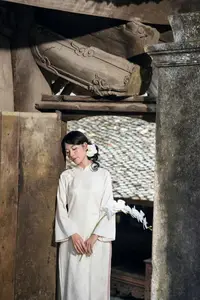 Elegant Asian Beauty: A Portrait of Grace with Traditional Paper Umbrella - Captivating Serenity-10