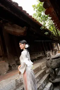 Elegant Asian Beauty: A Portrait of Grace with Traditional Paper Umbrella - Captivating Serenity-4