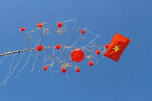 Vibrant Tet Traditions: Discover the Colorful Lunar New Year Bamboo Poles (Cay Neu) Along the Scenic Roads of Gia Lai, Vietnam-5