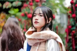 Cozy Christmas Reading: Young Woman and 'How to Win Friends' Book-4