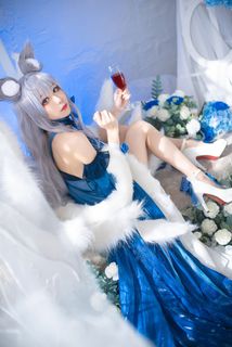 Coser Tomoyo Azur Lane Shinano Dress Cosplay Captivates Elegant Fantasy Anime Waifu-10