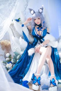 Coser Tomoyo Azur Lane Shinano Dress Cosplay Captivates Elegant Fantasy Anime Waifu-0