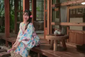 East Asian Charm: Graceful Beauty in Kimono - YiTuYu Art Language Vol.8631 KK Photo Series-5