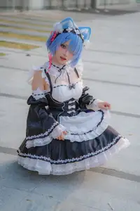 Coser Hua Qi Hana's Adorable Cat Rem Cosplay at Anime Carnival-27