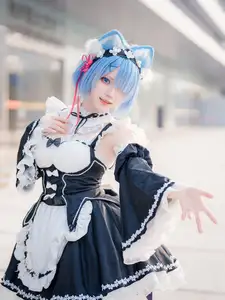 Coser Hua Qi Hana's Adorable Cat Rem Cosplay at Anime Carnival-12