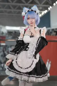 Coser Hua Qi Hana's Adorable Cat Rem Cosplay at Anime Carnival-20