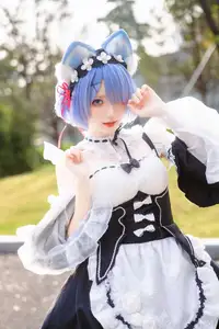 Coser Hua Qi Hana's Adorable Cat Rem Cosplay at Anime Carnival-26