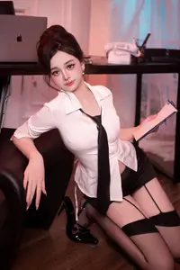 Alluring Secretary in Black Sheer Stockings Ignites the Office Atmosphere-9