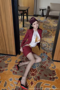 XiuRen No10333 An Ran Captivating Stewardess Attire Unique Photo Collection-5