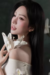 VGU No.34: Elegant Vietnamese Woman Amidst Pristine White Lilies-1