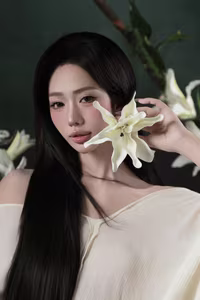 VGU No.34: Elegant Vietnamese Woman Amidst Pristine White Lilies-2