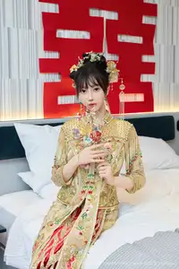 XiuRen No.10567: Yue Er Yue Er's Enchanting Traditional Bridal Photoshoot-22