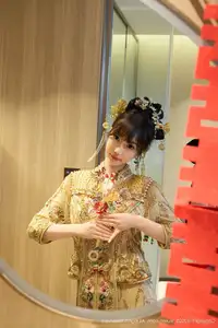XiuRen No.10567: Yue Er Yue Er's Enchanting Traditional Bridal Photoshoot-14