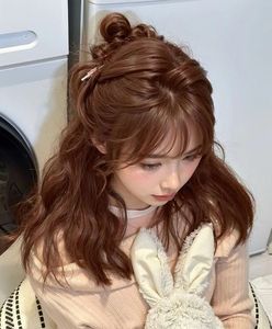 Charming Pretty Girl with Chestnut Brown Hair and Wispy Bangs - Cute Girl Photo-5