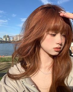 Charming Pretty Girl with Chestnut Brown Hair and Wispy Bangs - Cute Girl Photo-7