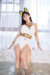 Sakurai Ningning: The Ethereal White Cat Girl Cosplay Aesthetic-31