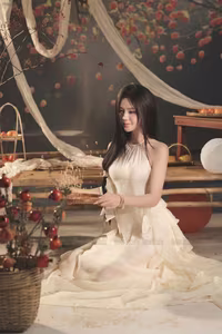 VGU No.31: Captivating Asian Muse Radiates Elegance in a Stunning Autumn-Themed Photoshoot-7