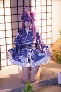 Ethereal New Year Elegance: Lunananya’s Stunning Igusa Haruka Cosplay from Blue Archive-5