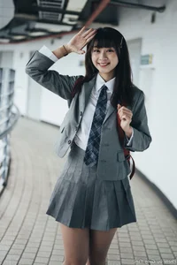 Elegant Campus Fashion: Ruoying’s Sophisticated Urban Style at the University of Science and Technology Beijing (USTB) with Chic Black Stockings-44