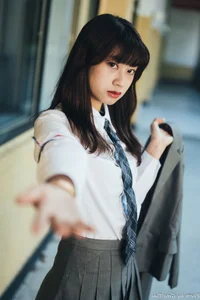 Elegant Campus Fashion: Ruoying’s Sophisticated Urban Style at the University of Science and Technology Beijing (USTB) with Chic Black Stockings-39