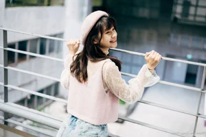 Elegant Campus Fashion: Ruoying’s Sophisticated Urban Style at the University of Science and Technology Beijing (USTB) with Chic Black Stockings-6