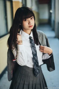 Elegant Campus Fashion: Ruoying’s Sophisticated Urban Style at the University of Science and Technology Beijing (USTB) with Chic Black Stockings-36