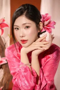 Elegant Pink Silk Ao Dai - Traditional Vietnamese Dress for Weddings and Special Occasions | Soft Pink Silk Fashion-0