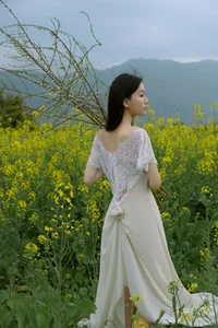 Ethereal Beauty: Xiao Yue Amidst Rapeseed Blooms in Art Language Vol.8948-32